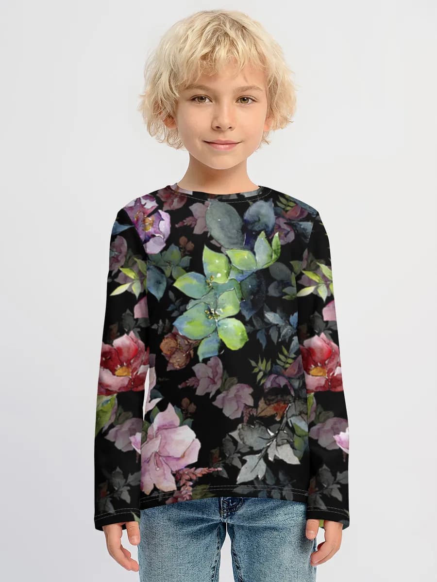 Children's cotton long sleeve shirt