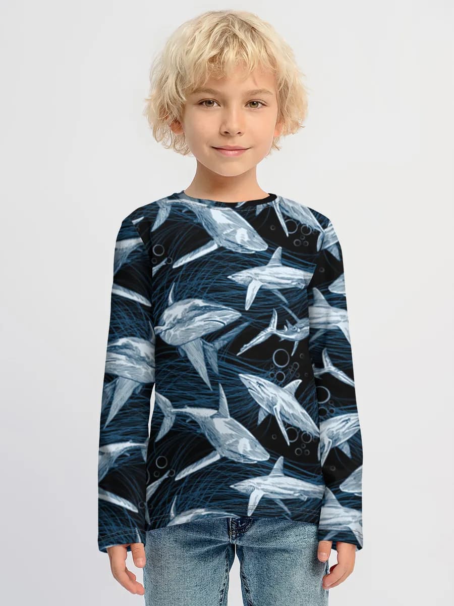 Children's cotton long sleeve shirt