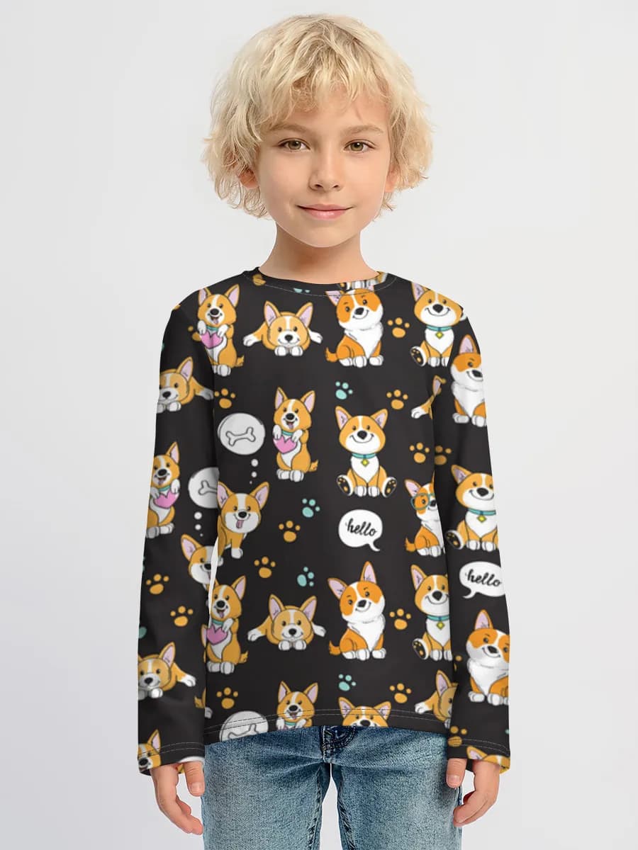 Children's cotton long sleeve shirt