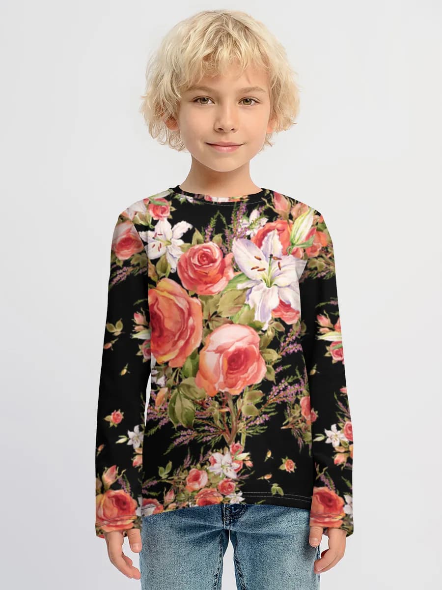 Children's cotton long sleeve shirt