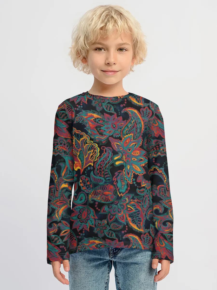 Children's cotton long sleeve shirt
