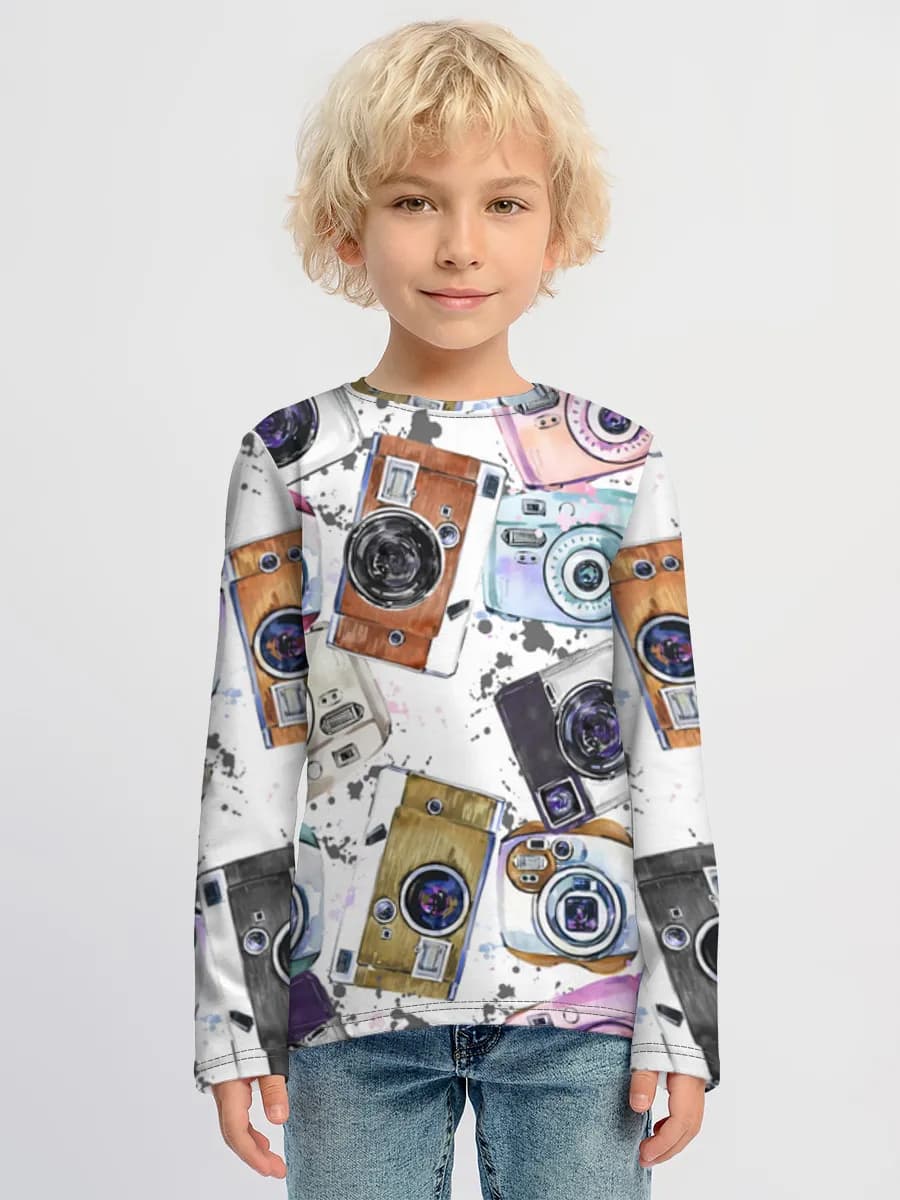 Children's cotton long sleeve shirt