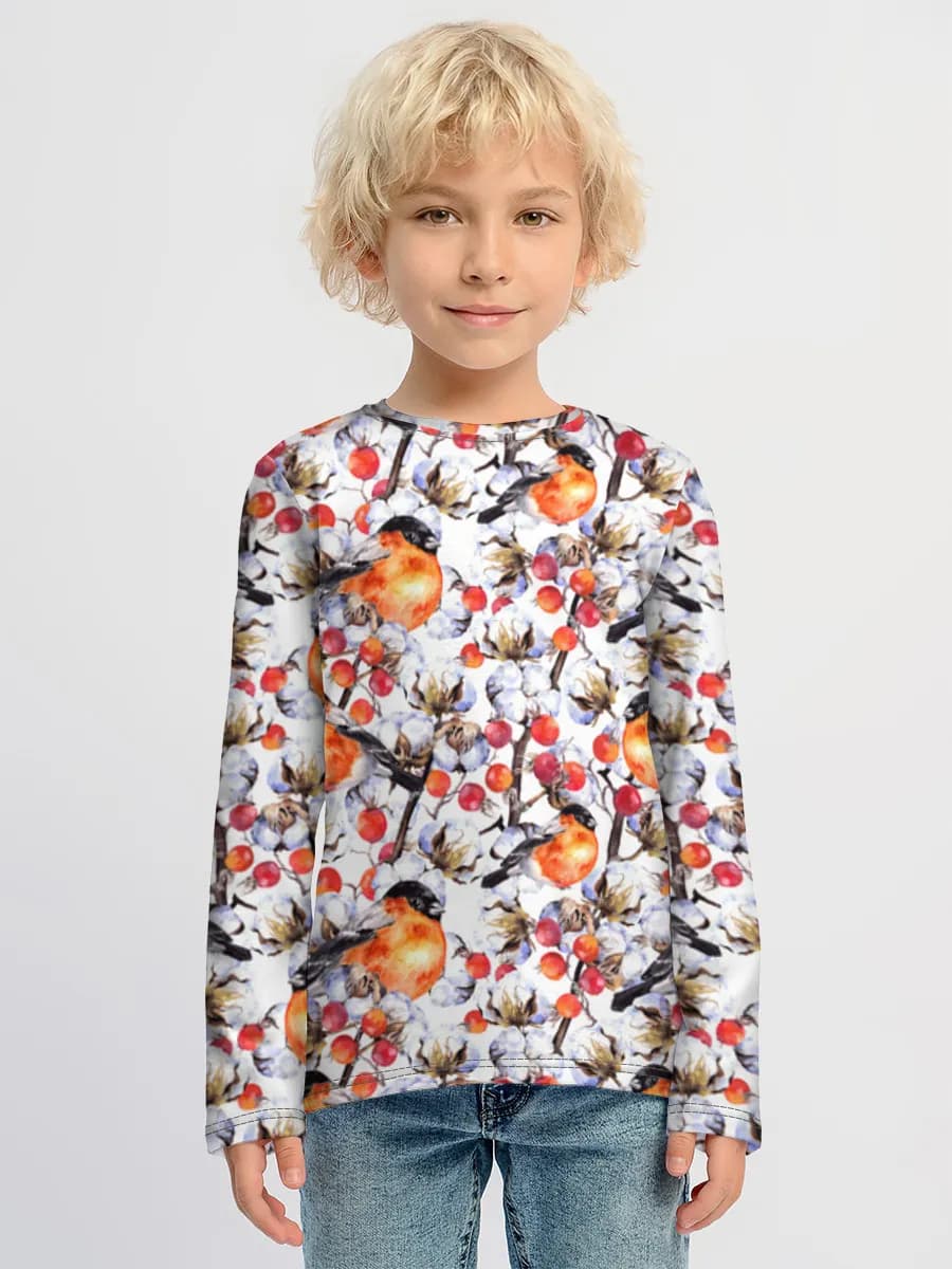 Children's cotton long sleeve shirt