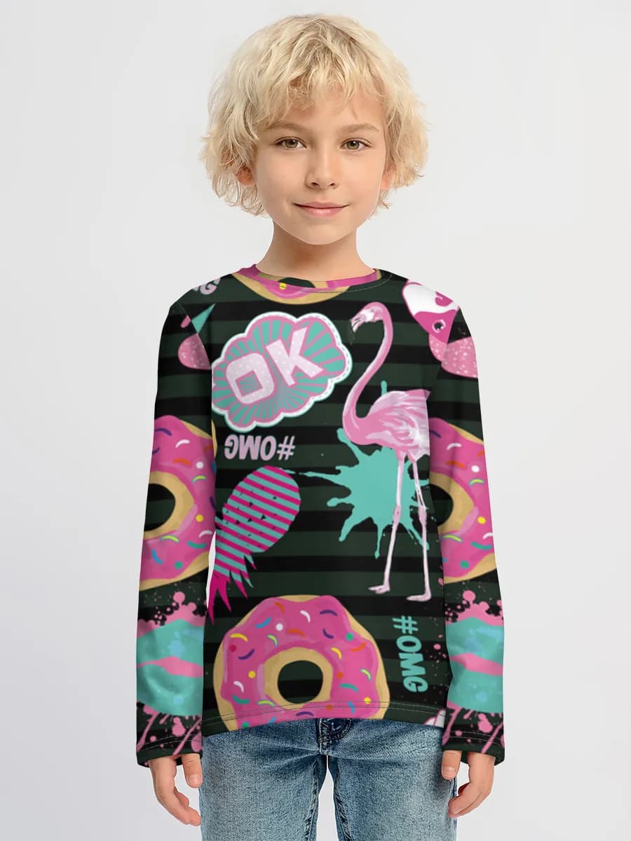 Neon Donuts And Flamingos