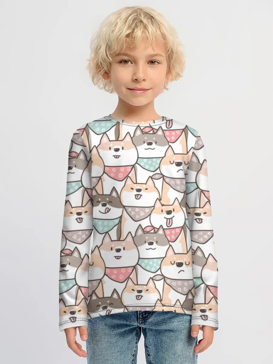 Children's cotton long sleeve shirt
