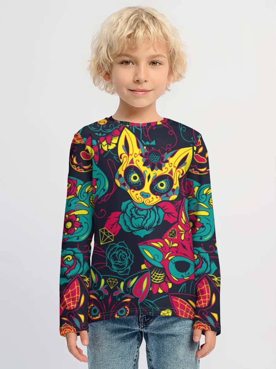 Children's cotton long sleeve shirt