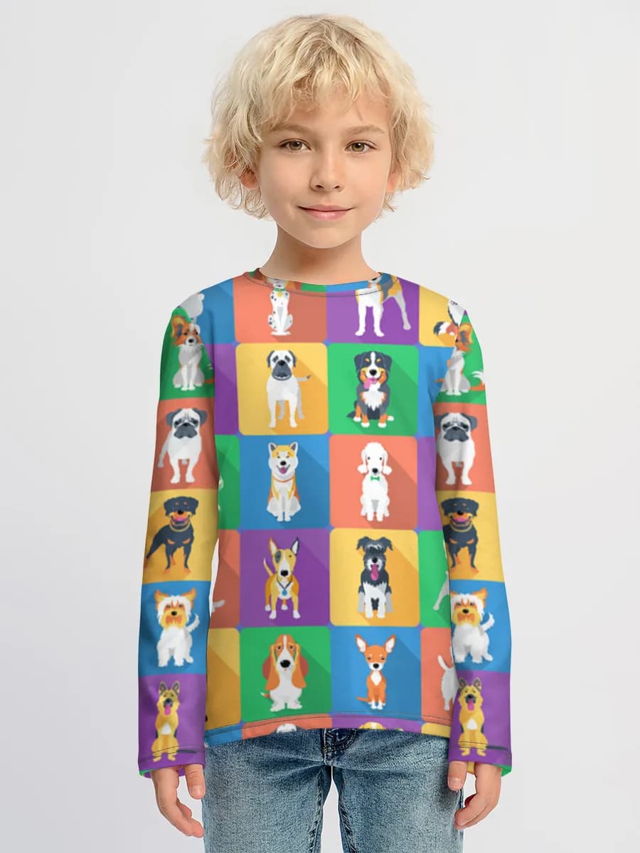Children's cotton long sleeve shirt