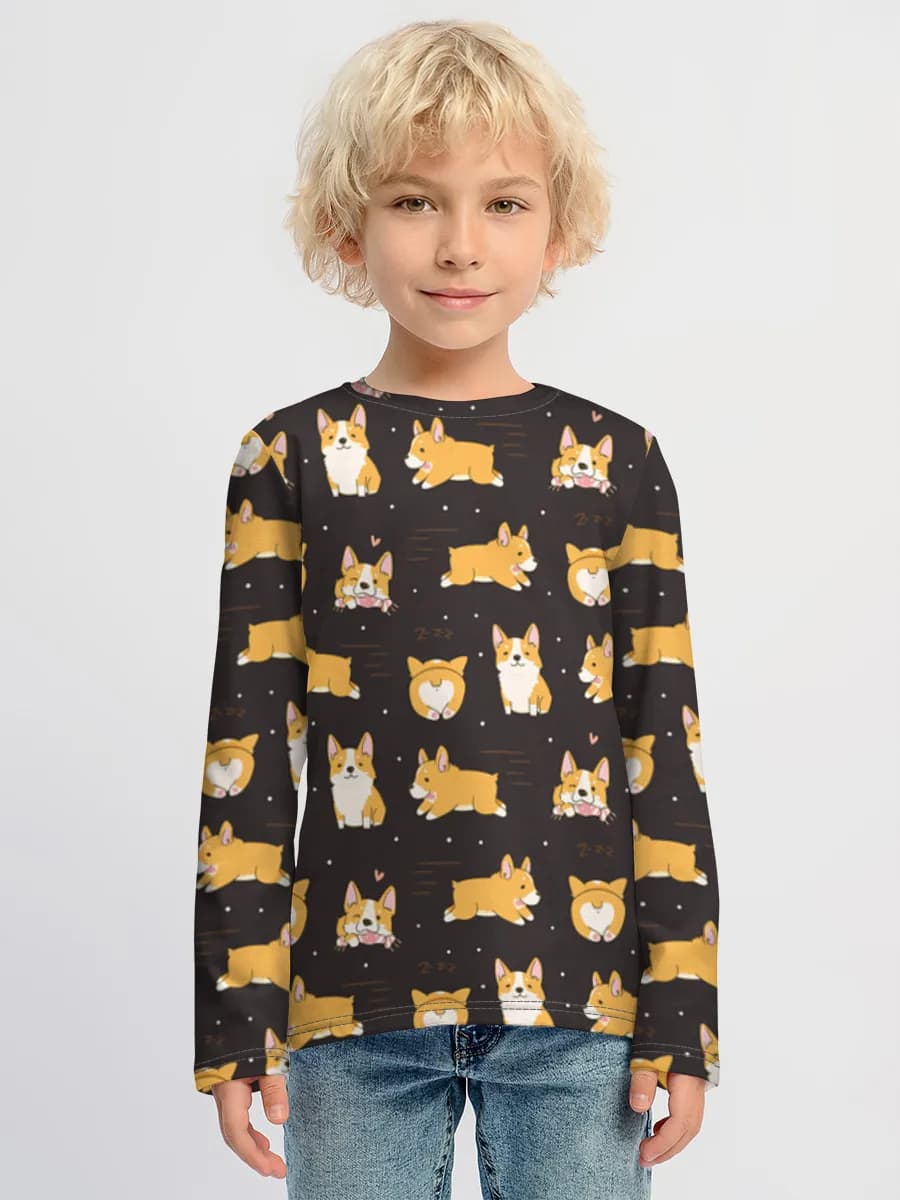 Children's cotton long sleeve shirt