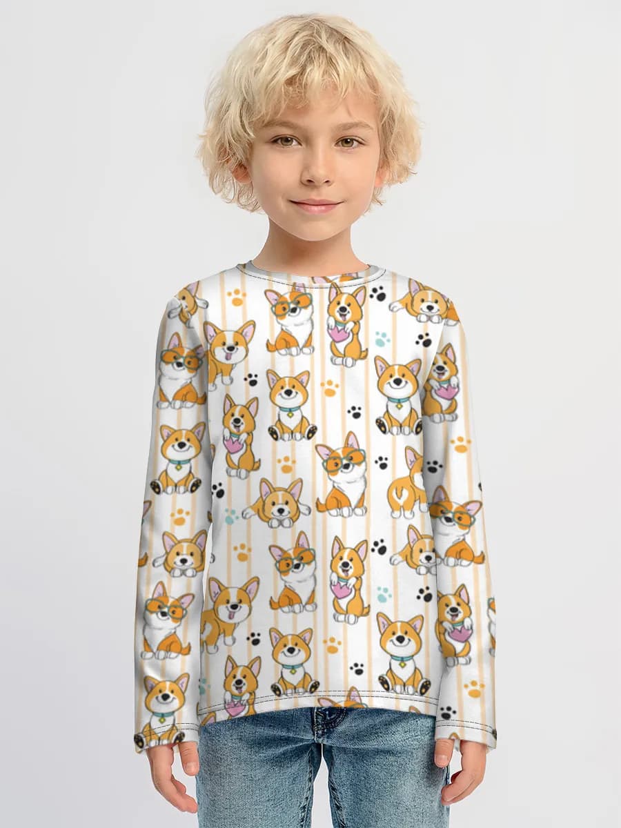 Children's cotton long sleeve shirt