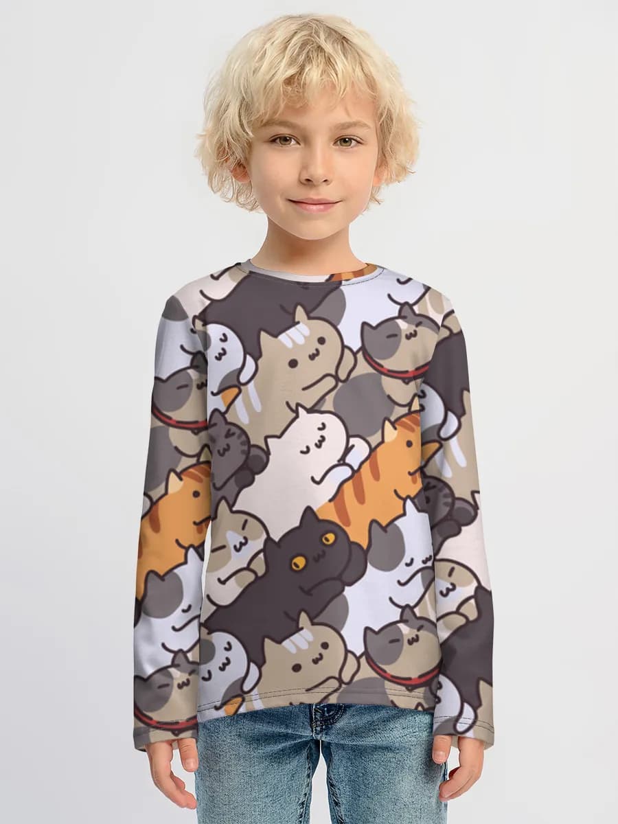 Children's cotton long sleeve shirt