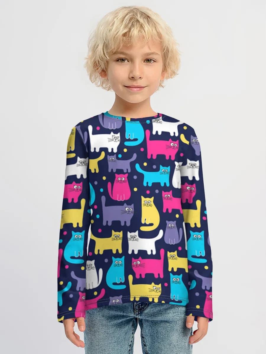 Children's cotton long sleeve shirt