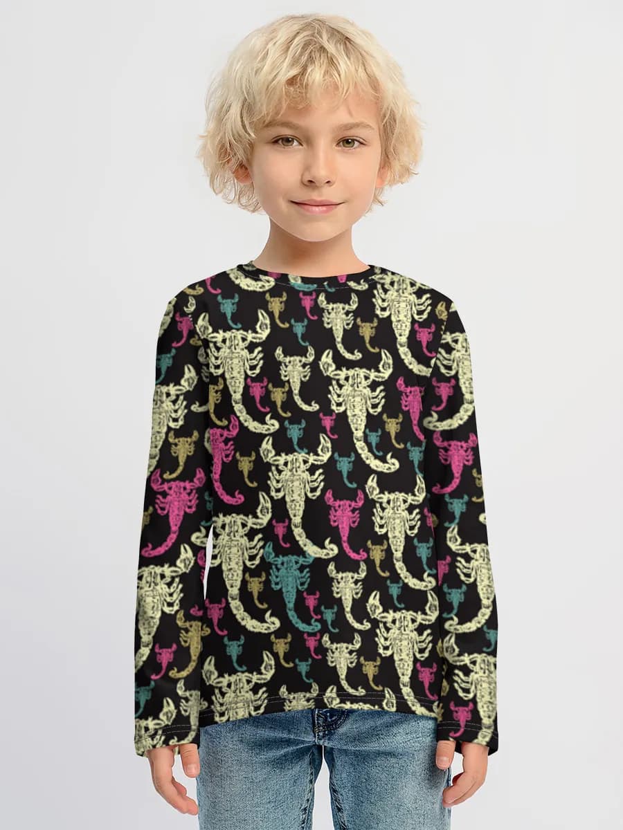 Children's cotton long sleeve shirt
