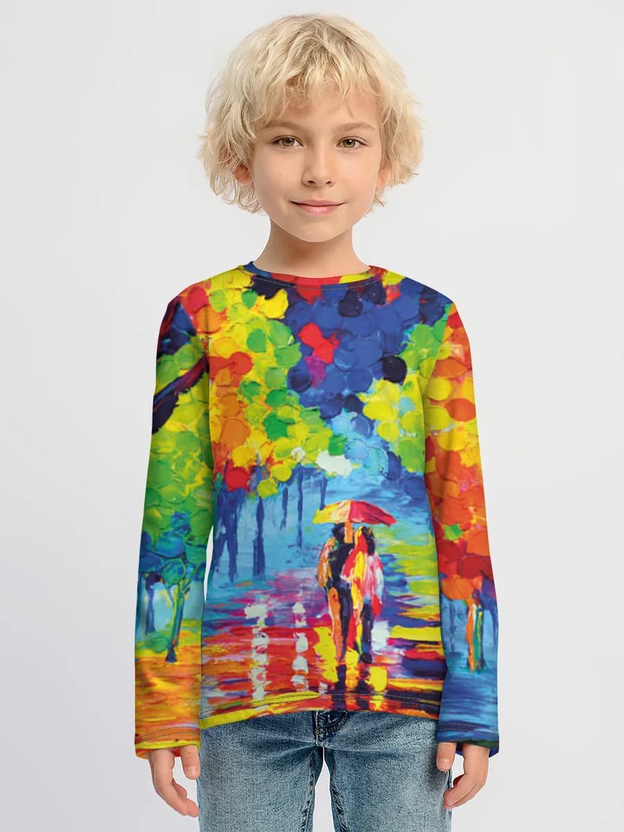 Children's cotton long sleeve shirt