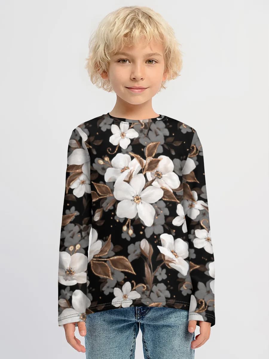 Children's cotton long sleeve shirt