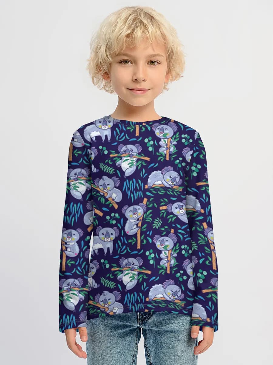 Children's cotton long sleeve shirt