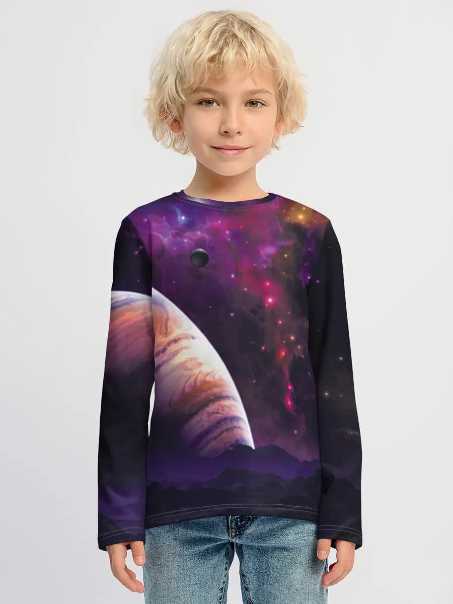 Children's cotton long sleeve shirt
