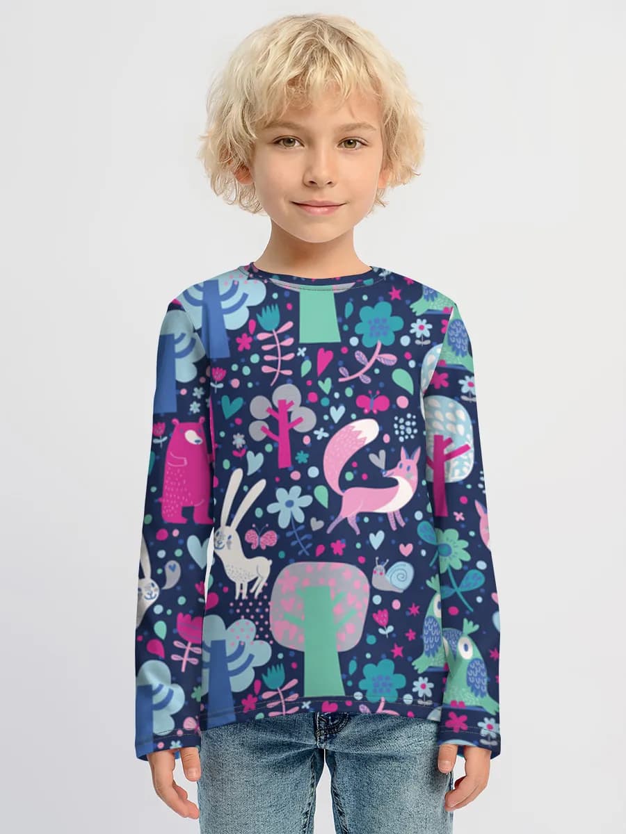 Children's cotton long sleeve shirt