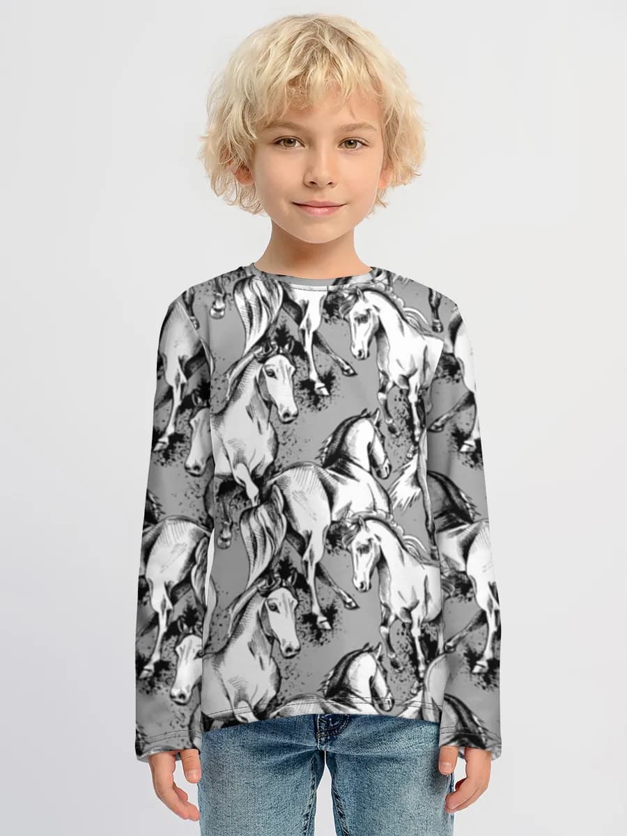 Children's cotton long sleeve shirt
