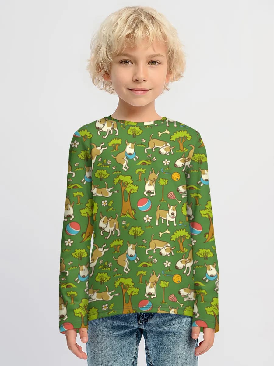 Children's cotton long sleeve shirt