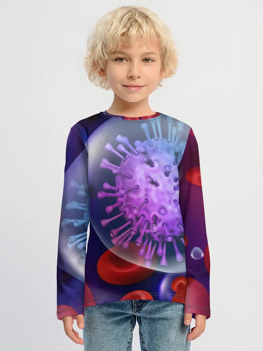 Children's cotton long sleeve shirt