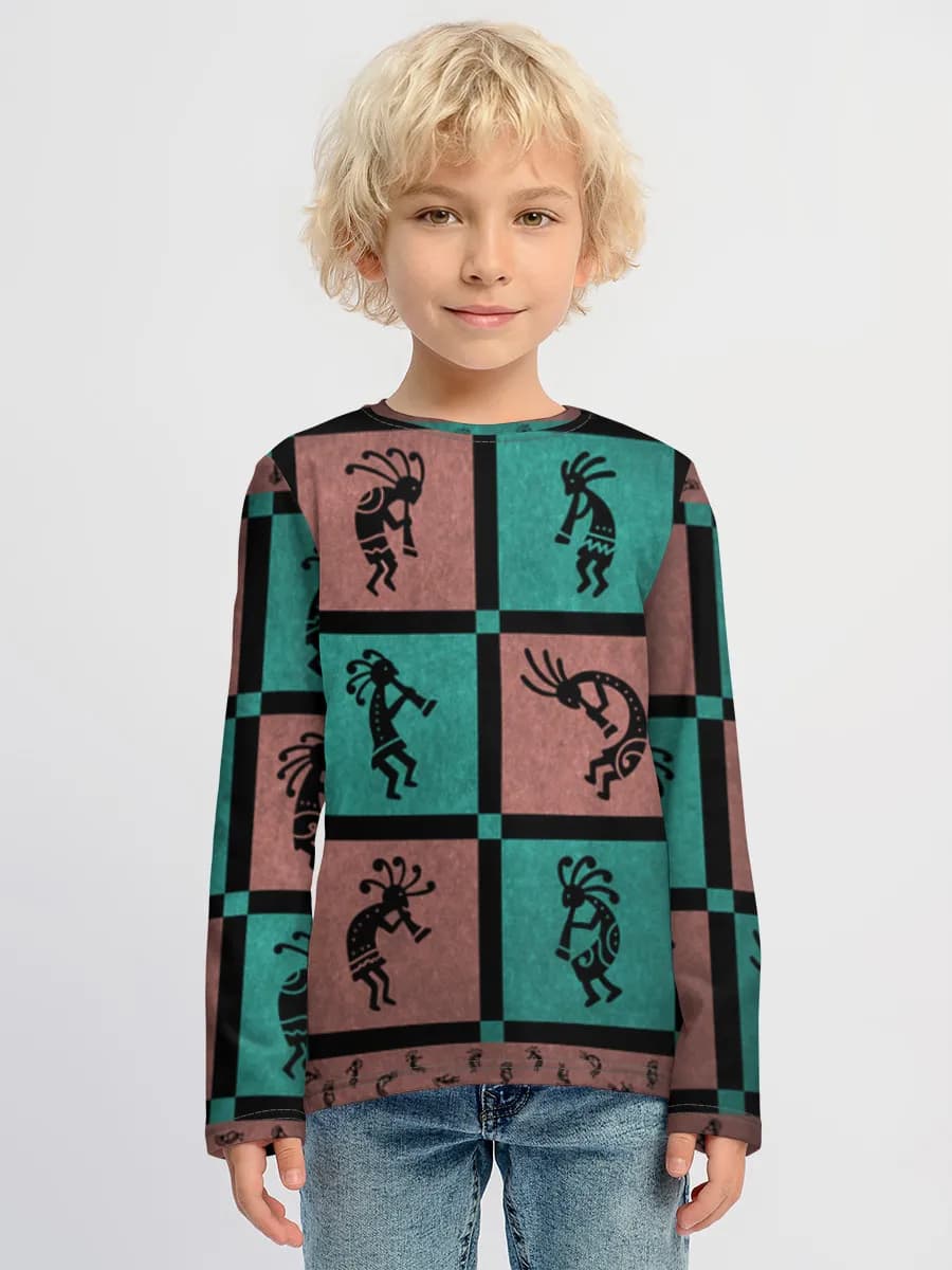 Children's cotton long sleeve shirt