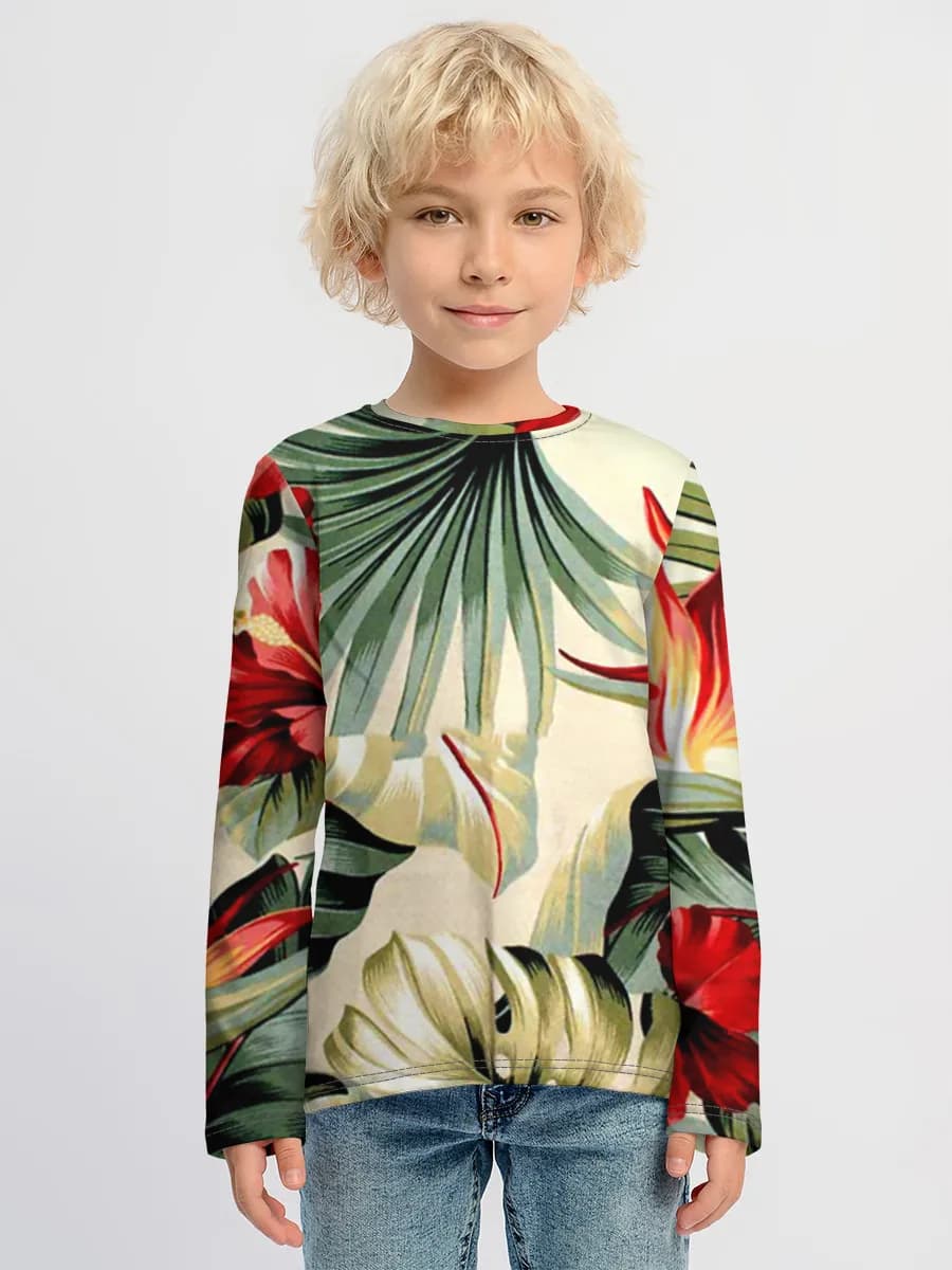 Children's cotton long sleeve shirt