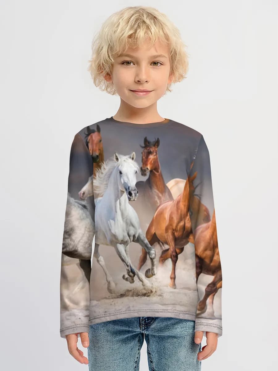 Children's cotton long sleeve shirt