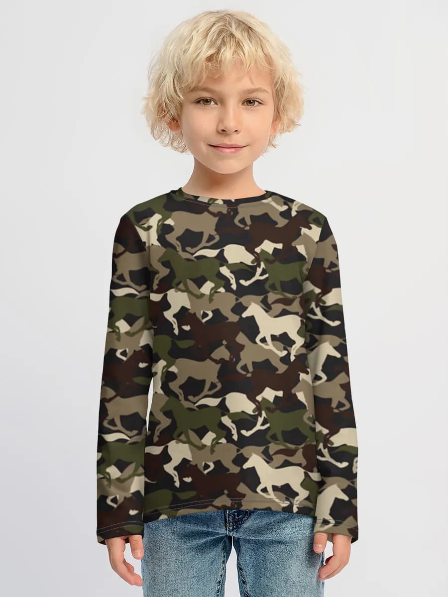 Children's cotton long sleeve shirt