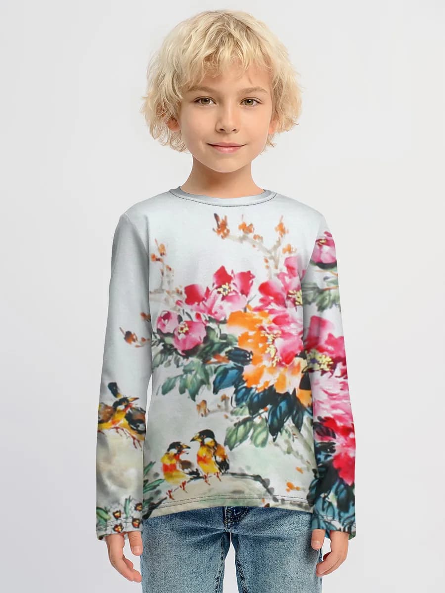 Children's cotton long sleeve shirt