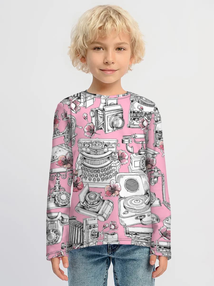 Children's cotton long sleeve shirt