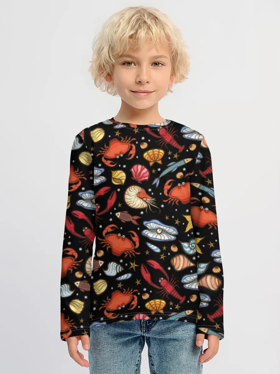Children's cotton long sleeve shirt