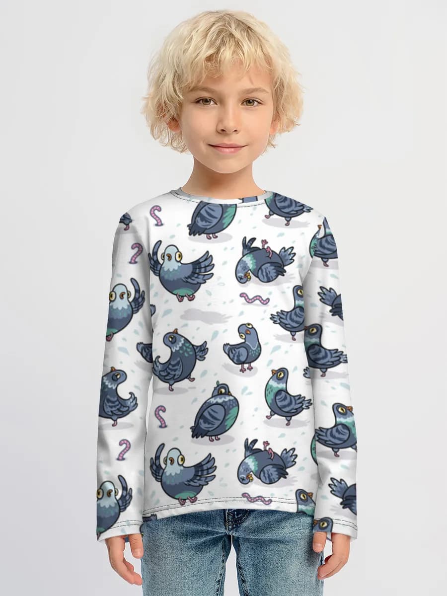 Children's cotton long sleeve shirt