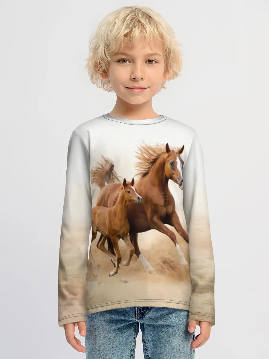 Children's cotton long sleeve shirt