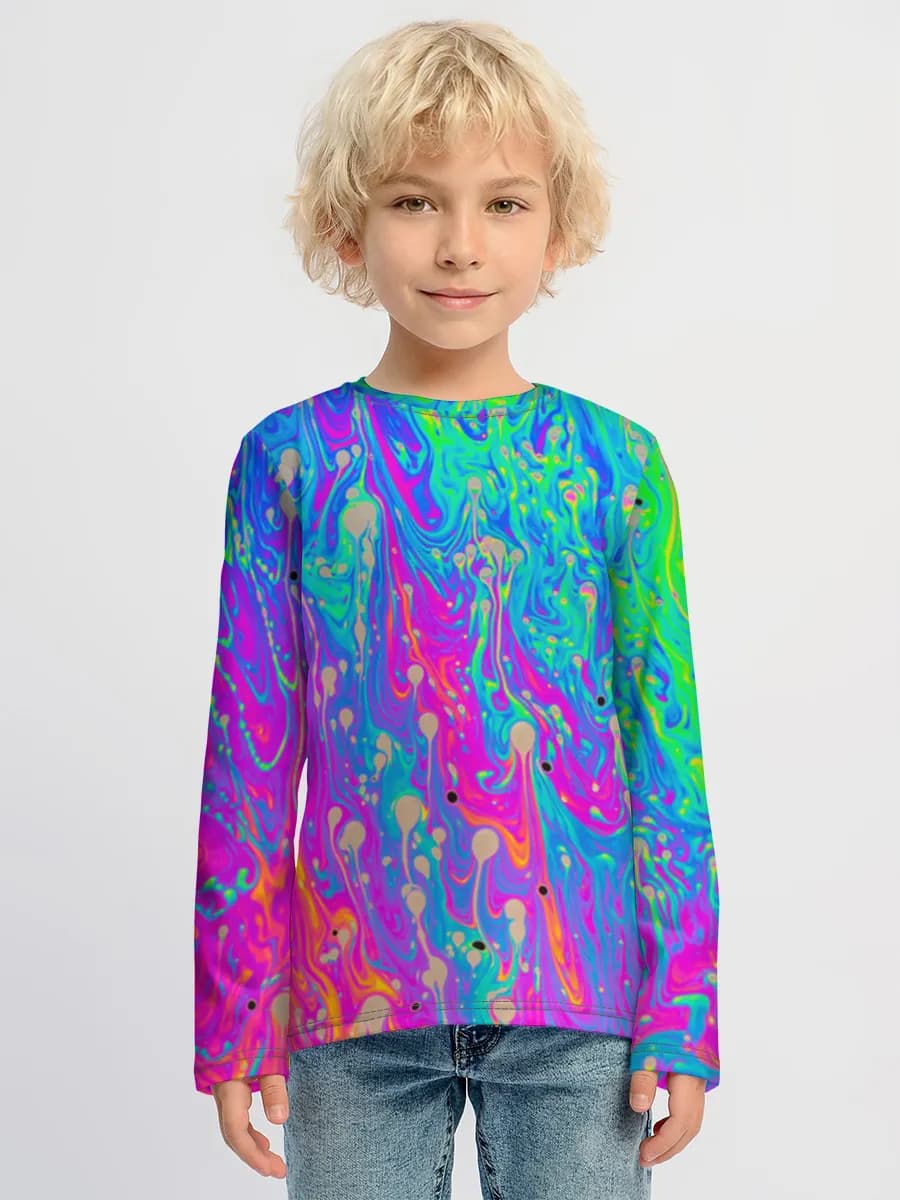 Neon Psychedelic Marble Swirl