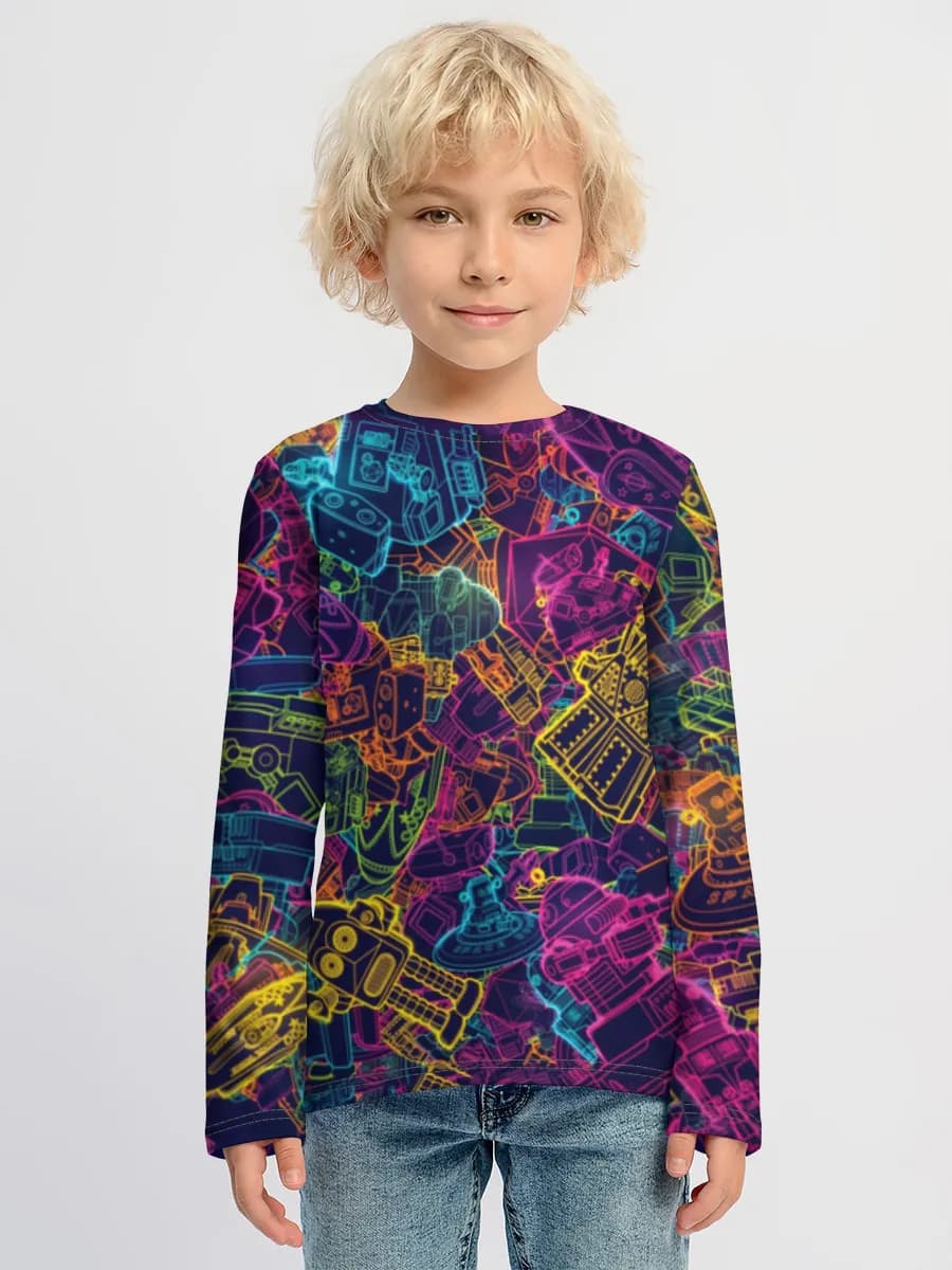 Children's cotton long sleeve shirt