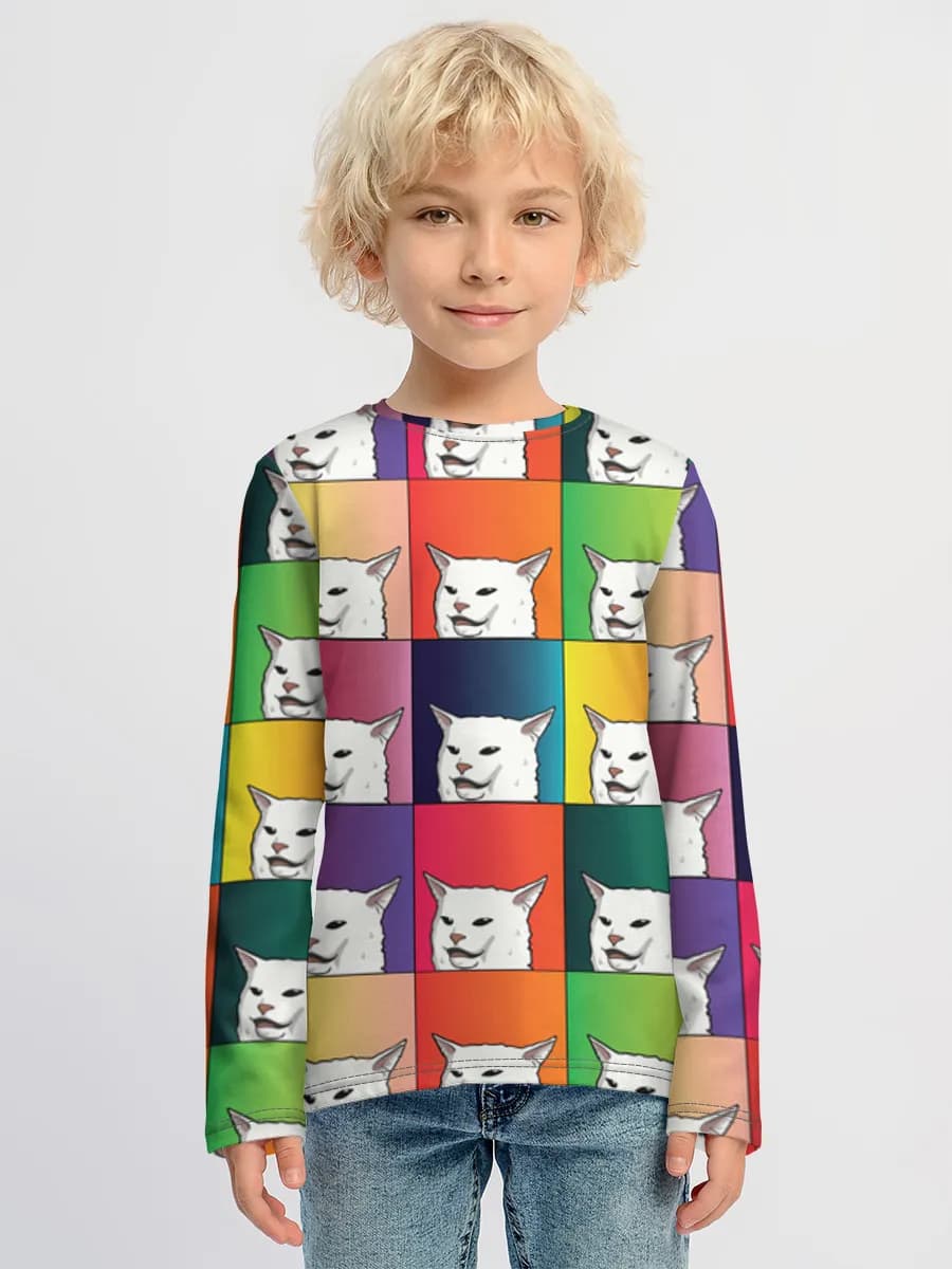Children's cotton long sleeve shirt