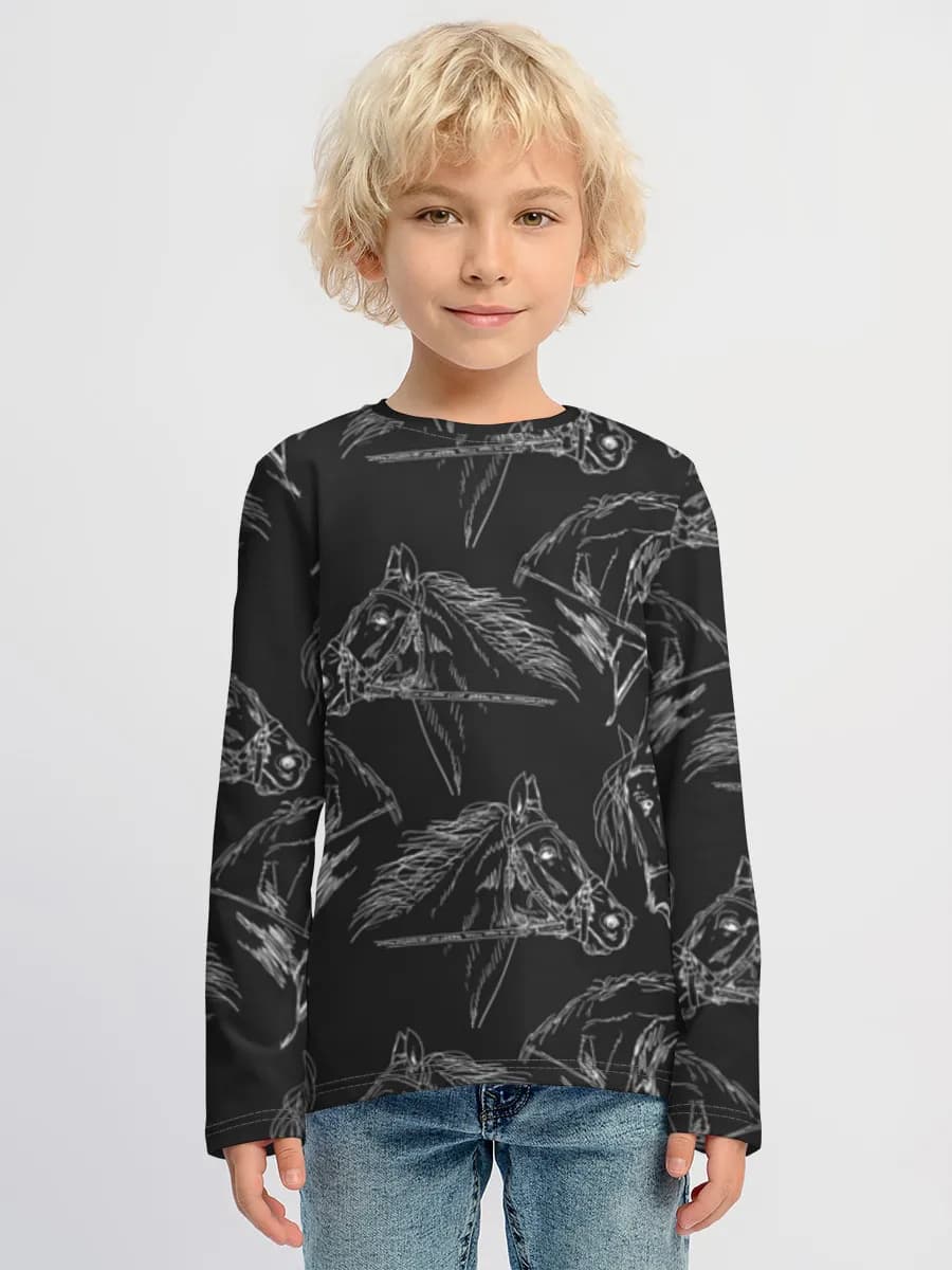 Children's cotton long sleeve shirt