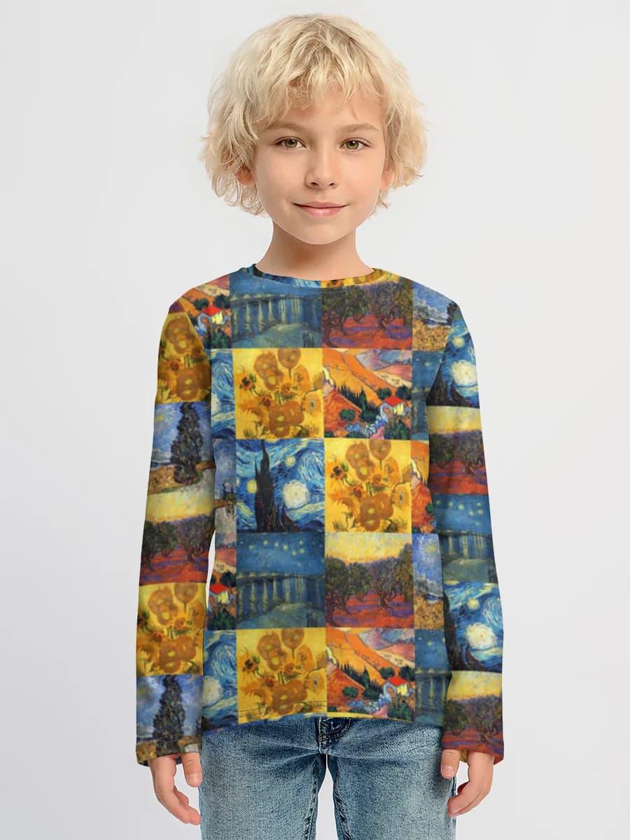 Children's cotton long sleeve shirt
