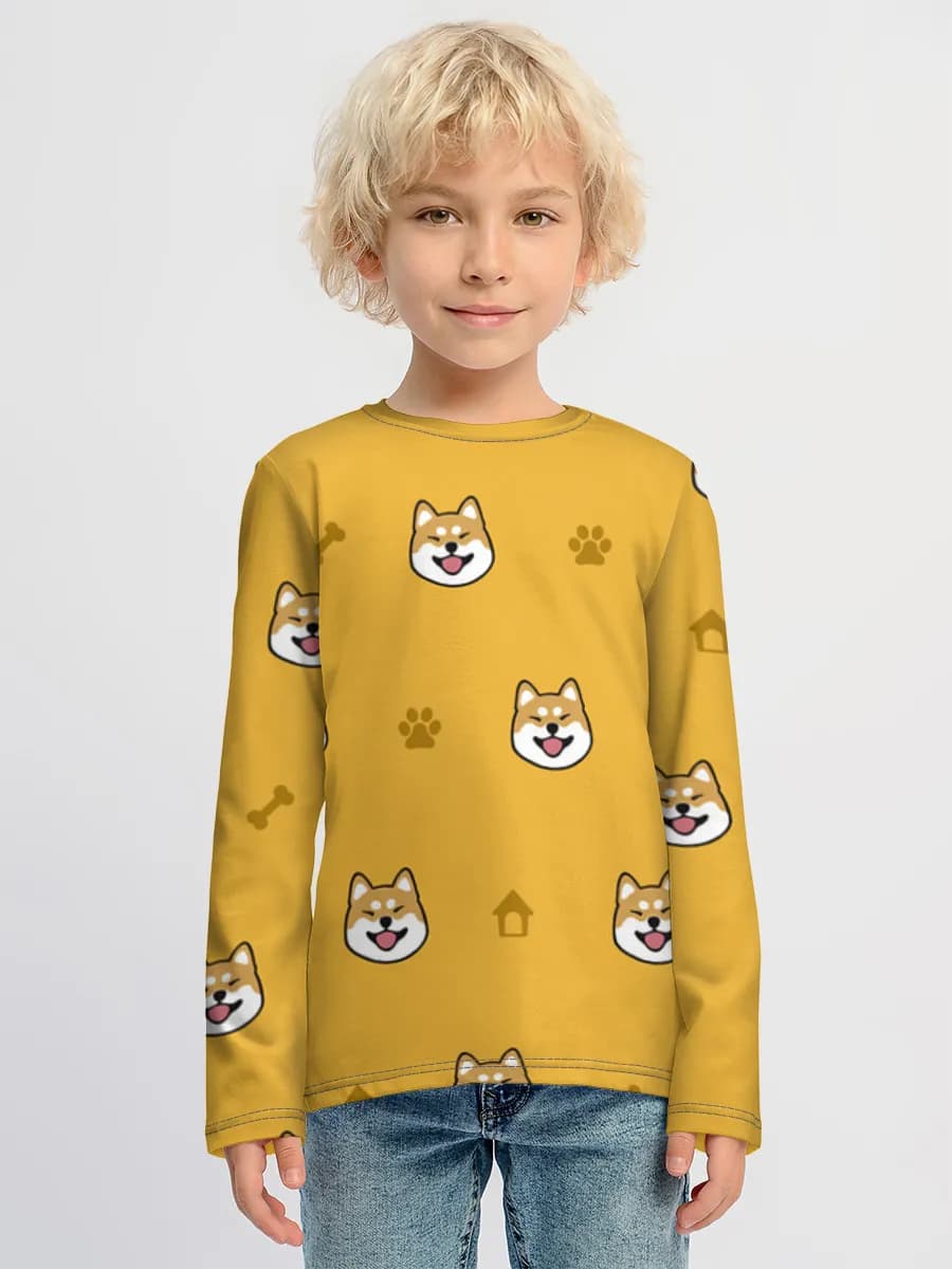 Children's cotton long sleeve shirt