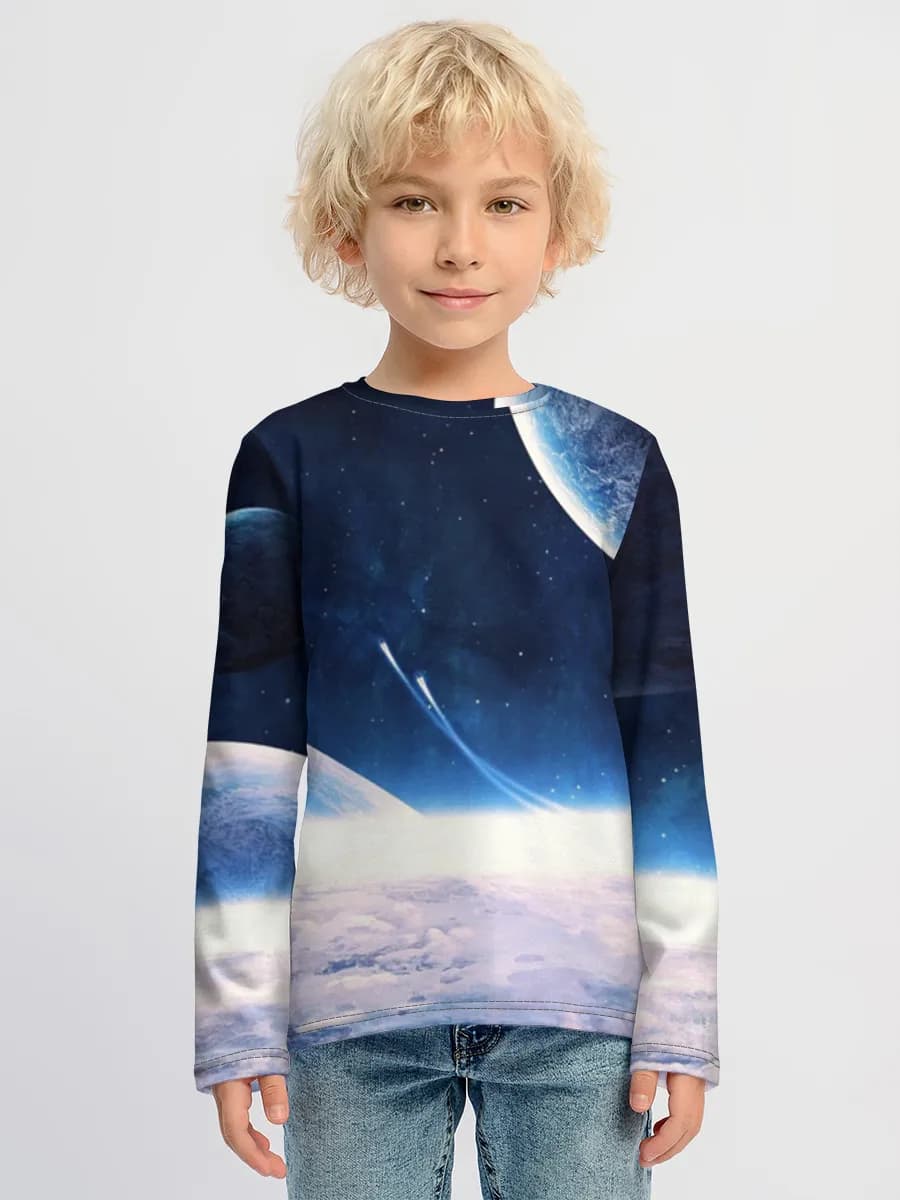 Children's cotton long sleeve shirt
