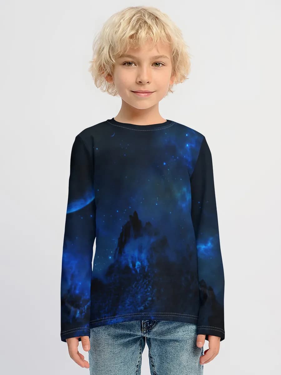 Children's cotton long sleeve shirt