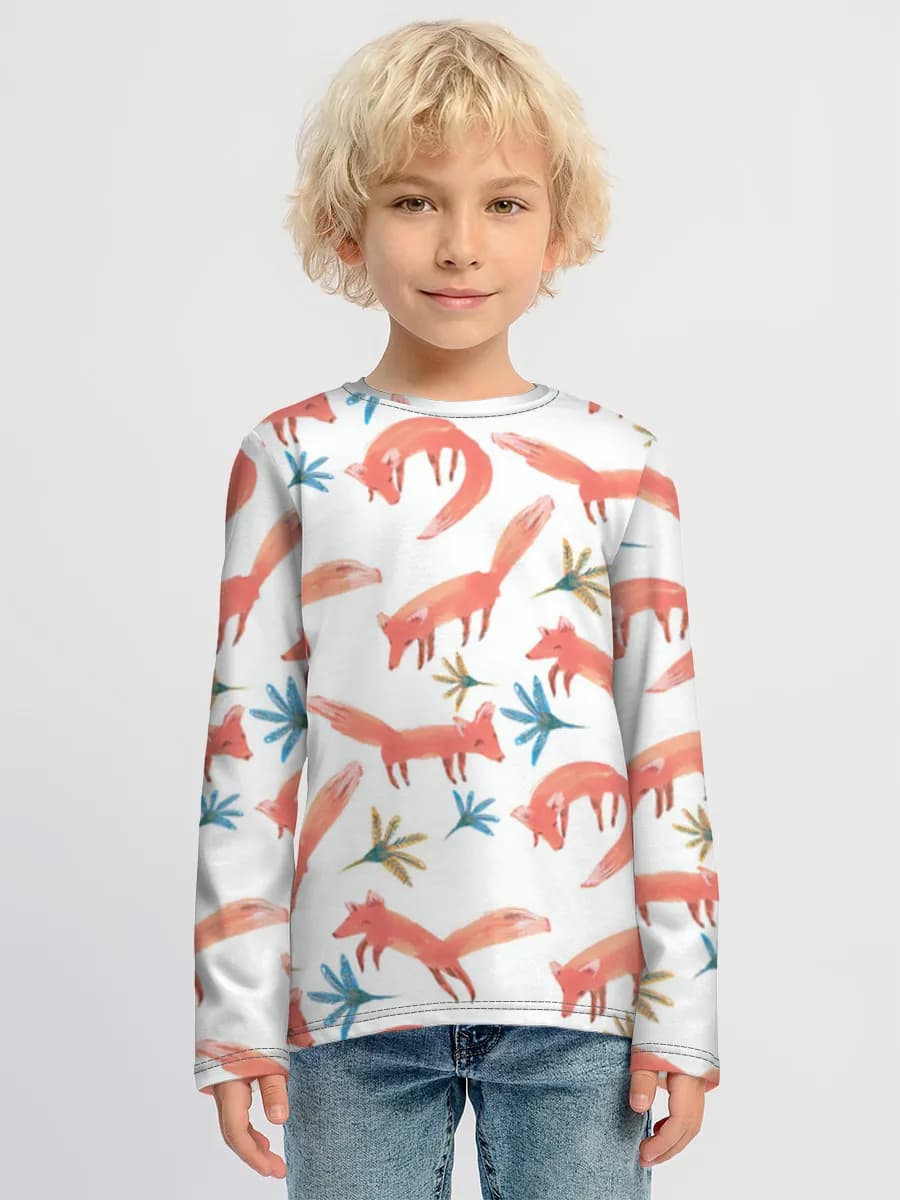 Children's cotton long sleeve shirt