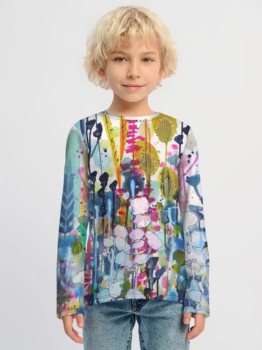 Children's cotton long sleeve shirt