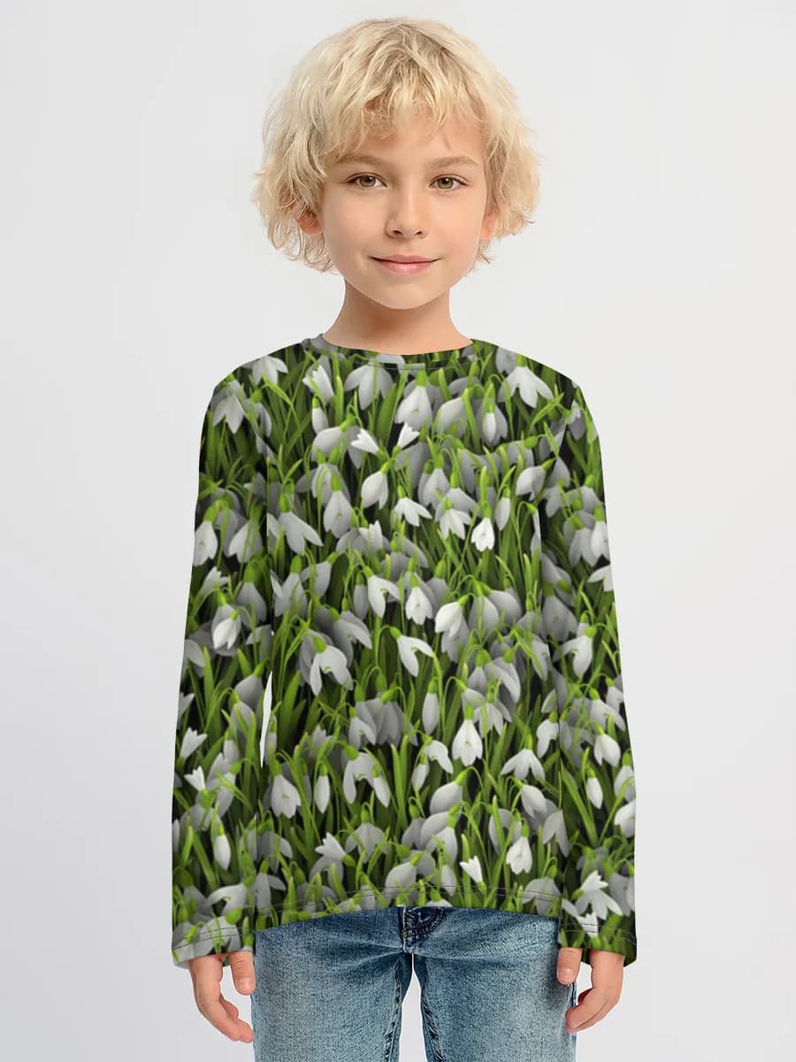 Children's cotton long sleeve shirt
