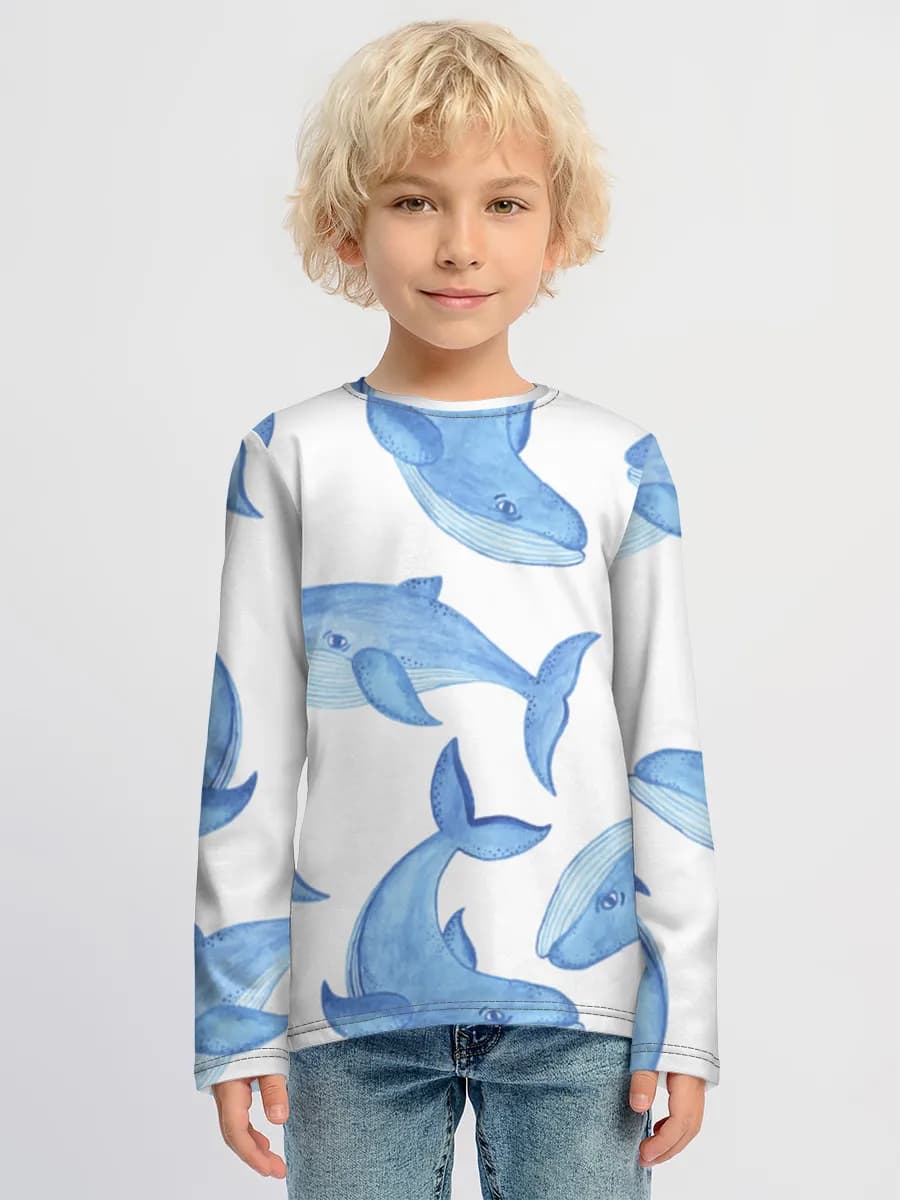 Children's cotton long sleeve shirt