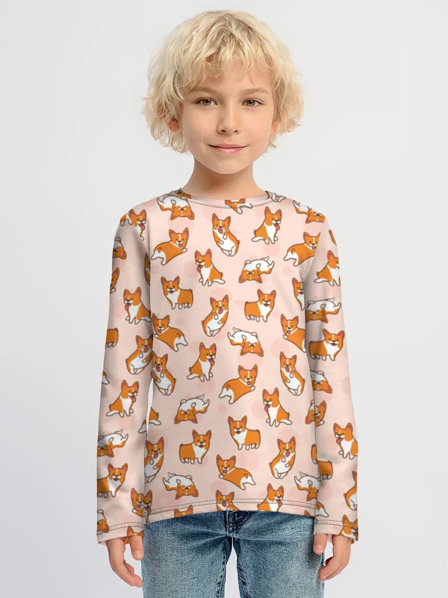 Children's cotton long sleeve shirt
