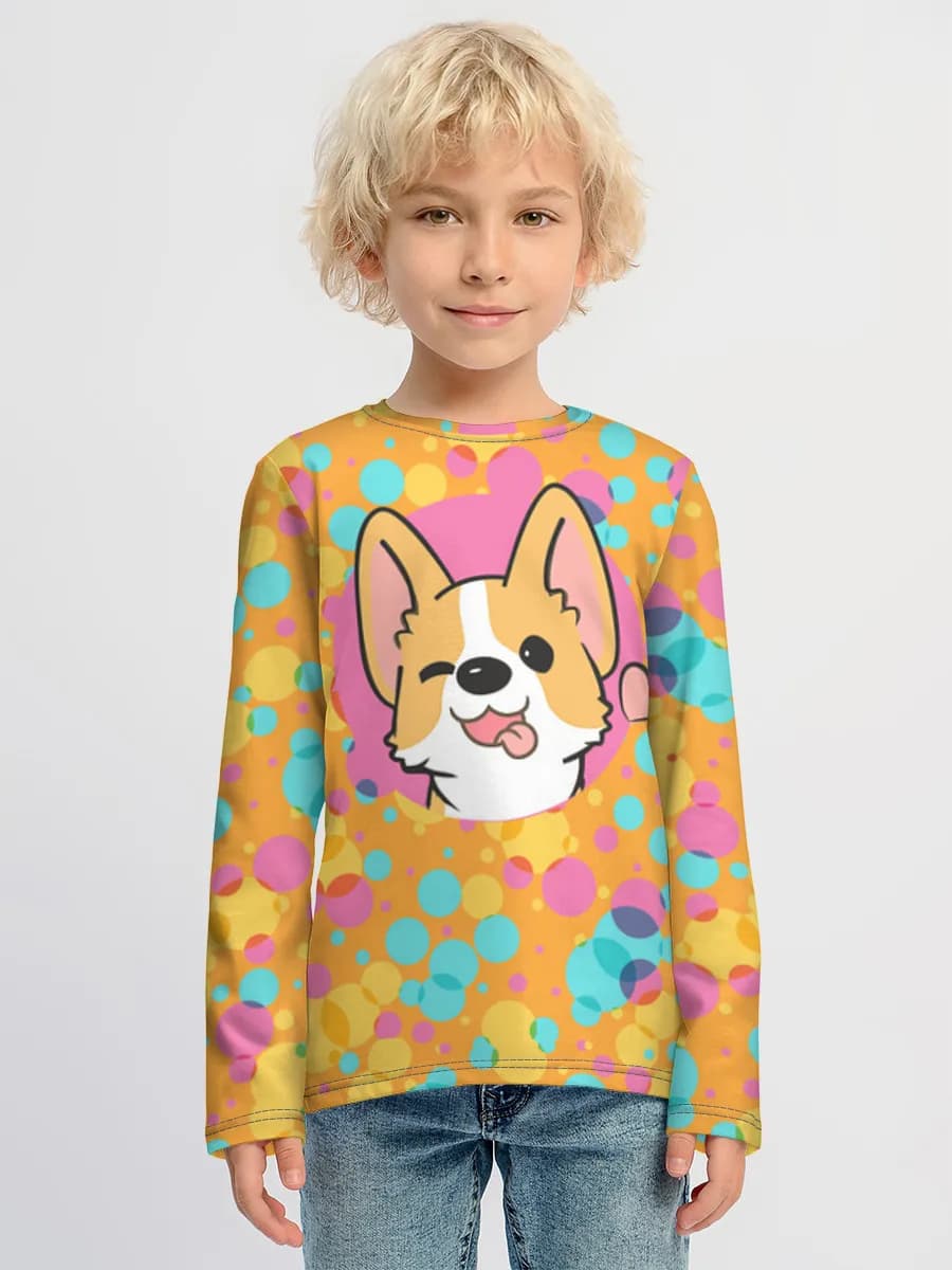 Children's cotton long sleeve shirt