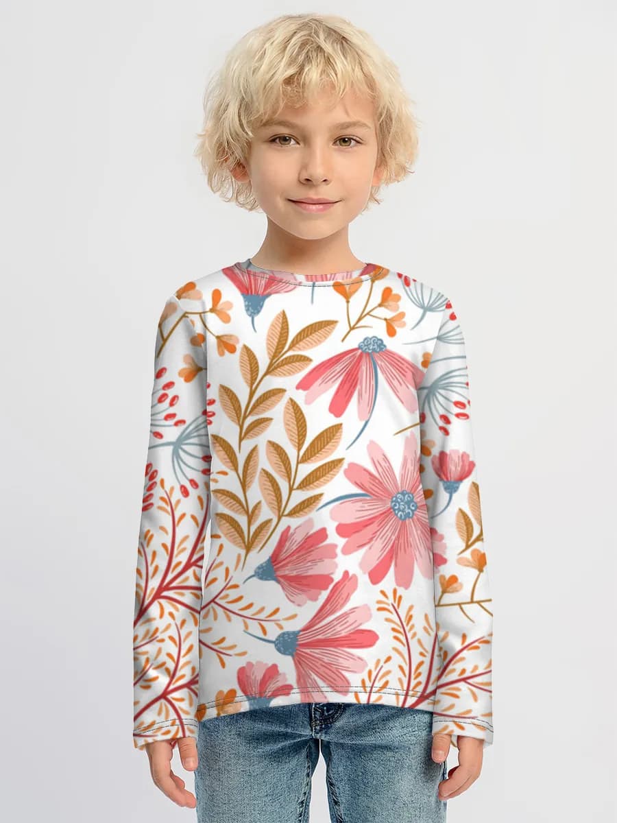 Children's cotton long sleeve shirt