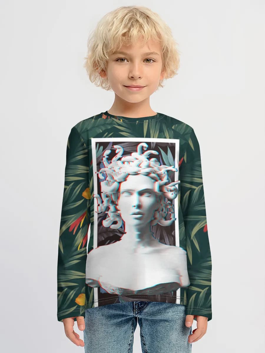 Children's cotton long sleeve shirt