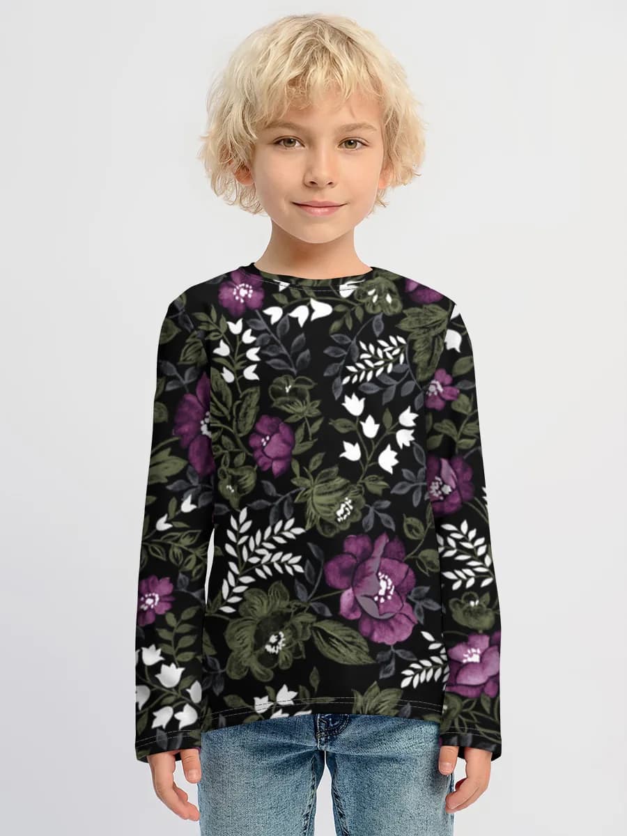 Children's cotton long sleeve shirt